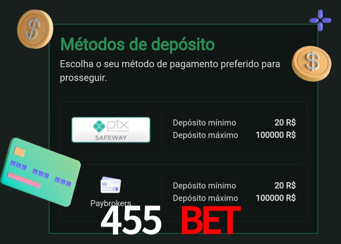O cassino 455 bet oferece uma grande variedade de métodos de pagamento